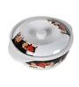 Floral 40 Pcs Black & White Melamine Dinnerware Set