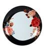 Floral 40 Pcs Black & White Melamine Dinnerware Set