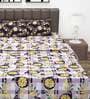 White Floral 144 TC Cotton 4 Pieces Bedding Set Evan Marigold Collection