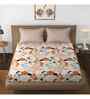 White Floral 144 TC Microfiber King Sized Bedsheet Bedsheet 2 Pillow Heaven Collection