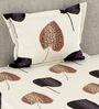 White Floral 180 TC Microfiber Single Bedsheet With 1 Pillow Cover