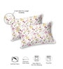 White Floral 220 Tc Cotton Super King Bedsheet With 2 Pillow Covers