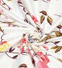 White Floral 260 Tc Polycotton Double Fitted Bedsheet With 2 Pillow Covers