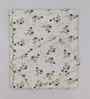 White Floral 290 Tc Cotton Single Bedsheet With 1 Pillow Cover