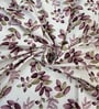 White Floral 290 Tc Cotton Single Bedsheet With 1 Pillow Cover