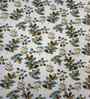 White Floral 290 Tc Cotton Single Bedsheet With 1 Pillow Cover