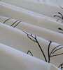 White Floral 330 TC Cotton Double Queen Size Bedsheet With 2 Pillow Covers Monochrome Collection