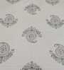 White Floral 330 TC Cotton Double Queen Size Bedsheet With 2 Pillow Covers Monochrome Collection