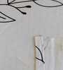 White Floral 330 TC Cotton Double Queen Size Bedsheet With 2 Pillow Covers Monochrome Collection
