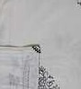 White Floral 330 TC Cotton Single Bed Size Bedsheet With 1 Pillow Cover Monochrome Collection