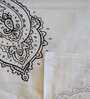 White Floral 330 TC Cotton Single Bed Size Bedsheet With 1 Pillow Cover Monochrome Collection