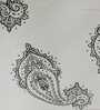 White Floral 330 TC Cotton Single Bed Size Bedsheet With 1 Pillow Cover Monochrome Collection