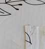 White Floral 330 TC Cotton Single Bed Size Bedsheet With 1 Pillow Cover Monochrome Collection