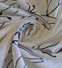 White Floral 330 TC Cotton Single Bed Size Bedsheet With 1 Pillow Cover Monochrome Collection