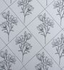 White Floral 330 TC Cotton Superking Size Bedsheet With 2 Pillow Covers