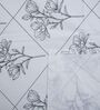 White Floral 330 TC Cotton Superking Size Bedsheet With 2 Pillow Covers