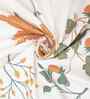 White Floral 4 Pcs Comforter Set With Queen Size Bedsheet With 2 Pillow Covers