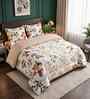 White Floral 4 Pcs Comforter Set With Queen Size Bedsheet With 2 Pillow Covers