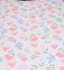 White Floral 4 Pcs Comforter Set With Queen Size Bedsheet With 2 Pillow Covers