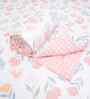 White Floral 4 Pcs Comforter Set With Queen Size Bedsheet With 2 Pillow Covers