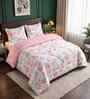 White Floral 4 Pcs Comforter Set With Queen Size Bedsheet With 2 Pillow Covers