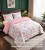White Floral 4 Pcs Comforter Set With Queen Size Bedsheet With 2 Pillow Covers