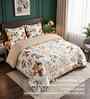 White Floral 4 Pcs Comforter Set With Queen Size Bedsheet With 2 Pillow Covers