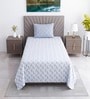 White Floral 400 TC Single Bedsheet with 1 Pillow Cover Luxury Series Collection