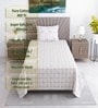 White Floral 400 TC Single Bedsheet with 1 Pillow Cover Luxury Series Collection