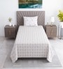 White Floral 400 TC Single Bedsheet with 1 Pillow Cover Luxury Series Collection
