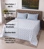 White Floral 400 TC Super King Size Bedsheet with 2 Pillow Covers Luxury Series Collection