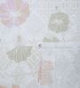 White Floral 400 TC Cotton Double Queen Size Bedsheet With 2 Pillow Covers Threads Regal Collection