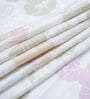 White Floral 400 TC Cotton Double Queen Size Bedsheet With 2 Pillow Covers Threads Regal Collection