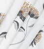 White Floral 400 TC Cotton Double Queen Size Bedsheet With 2 Pillow Covers