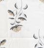 White Floral 400 TC Cotton Double Queen Size Bedsheet With 2 Pillow Covers