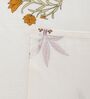 Cream Floral 400 TC Cotton Double Queen Size Bedsheet With 2 Pillow Covers