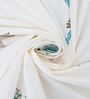 Cream Floral 400 TC Cotton Double Queen Size Bedsheet With 2 Pillow Covers