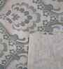 White Floral 400 Tc Cotton Queen Size Bedsheet With 2 Pillow Covers