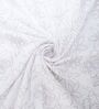 White Floral 400 TC Cotton Single Bed Size Flat Bedsheet With 2 Pillow Covers