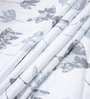 White Floral 400 TC Cotton Super King Bedsheet with 2 Pillow Covers Luxury Series Collection