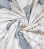 Blue Floral 400 TC Cotton Super King Bedsheet with 2 Pillow Covers Luxury Series Collection