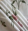 White Floral 400 Tc Cotton Super King Size Bedsheet With 2 Pillow Covers