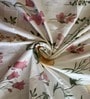 White Floral 400 Tc Cotton Super King Size Bedsheet With 2 Pillow Covers