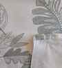 White Floral 400 Tc Cotton Super King Size Bedsheet With 2 Pillow Covers