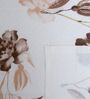 White Floral 400 TC Cotton Superking Size Bedsheet With 2 Pillow Covers Threads Monochrome Collection