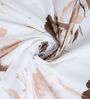 White Floral 400 TC Cotton Superking Size Bedsheet With 2 Pillow Covers Threads Monochrome Collection