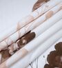 White Floral 400 TC Cotton Superking Size Bedsheet With 2 Pillow Covers Threads Monochrome Collection