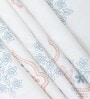 White Floral 400 TC Cotton Superking Size Bedsheet With 2 Pillow Covers
