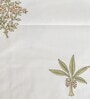 Cream Floral 400 TC Cotton Superking Size Bedsheet With 2 Pillow Covers