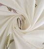 Cream Floral 400 TC Cotton Superking Size Bedsheet With 2 Pillow Covers